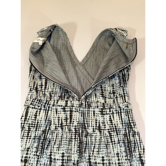 Diane Von Furstenberg DVF Blue Abstract Sheath Dress Size 10 Made in Portugal - Picture 11 of 15